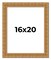 Contemporary Gold Picture Frame - UV Acrylic, Foam Board Backing, Hanging Hardware